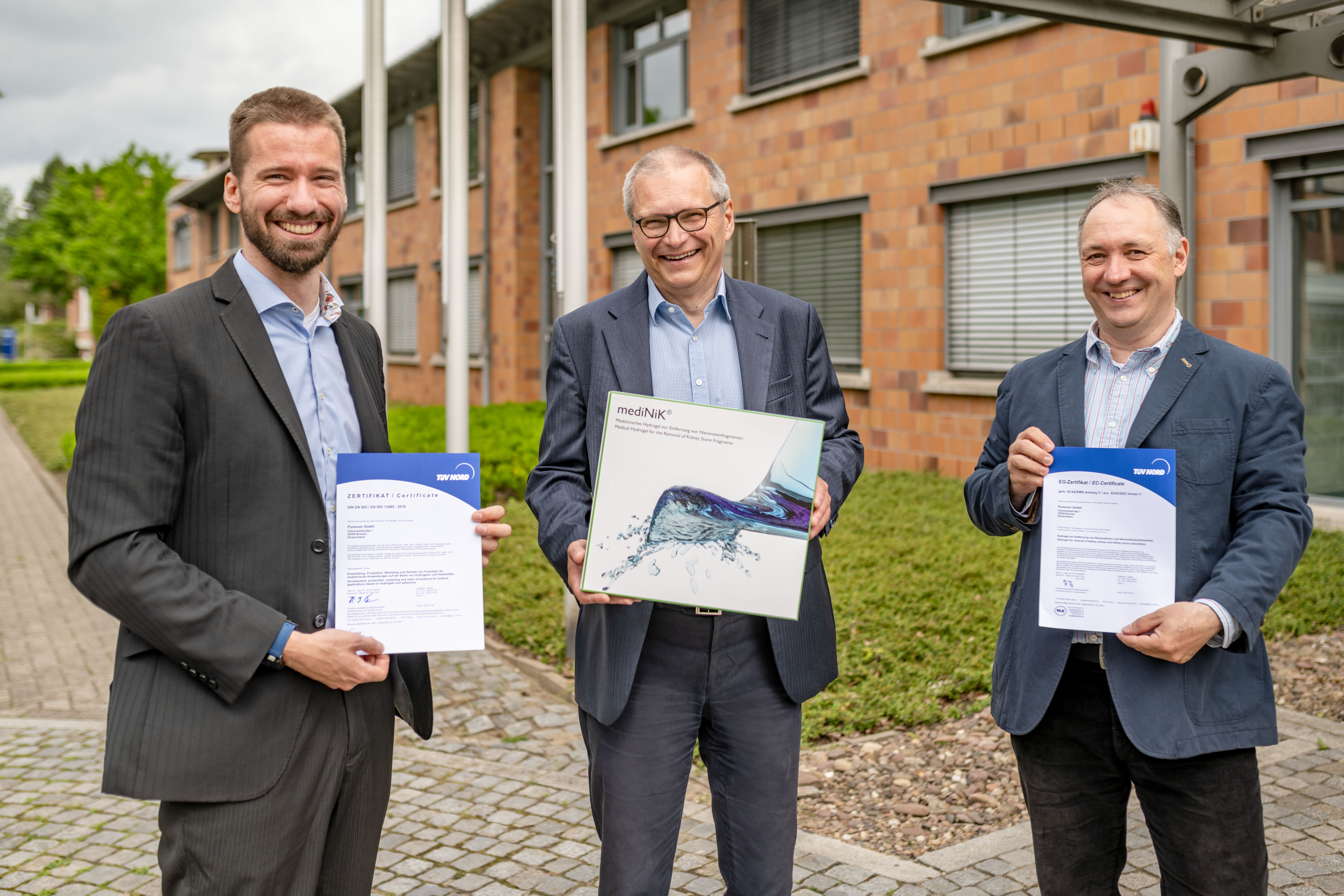Das Kernteam der Purenum GmbH: Dr. Sebastian Stößlein, Manfred Peschka, Prof. Dr. Ingo Grunwald (v. l. n. r.)