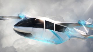 Modell eines hybridelektrischen Flugzeugs