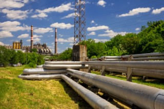 Electric wires and district heating tubes