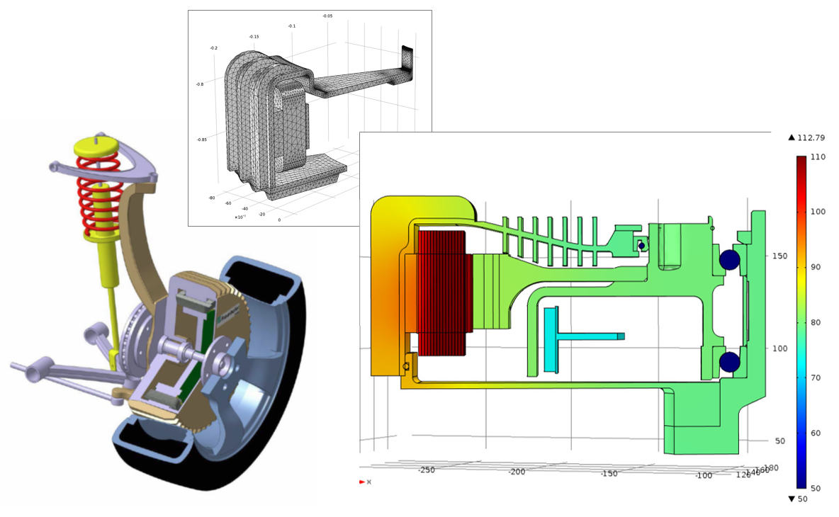 Calculation of the temperature distribution in the coil of the wheel hub electric motor in an electric vehicle using the COMSOL MULTIPHYSICS© program system