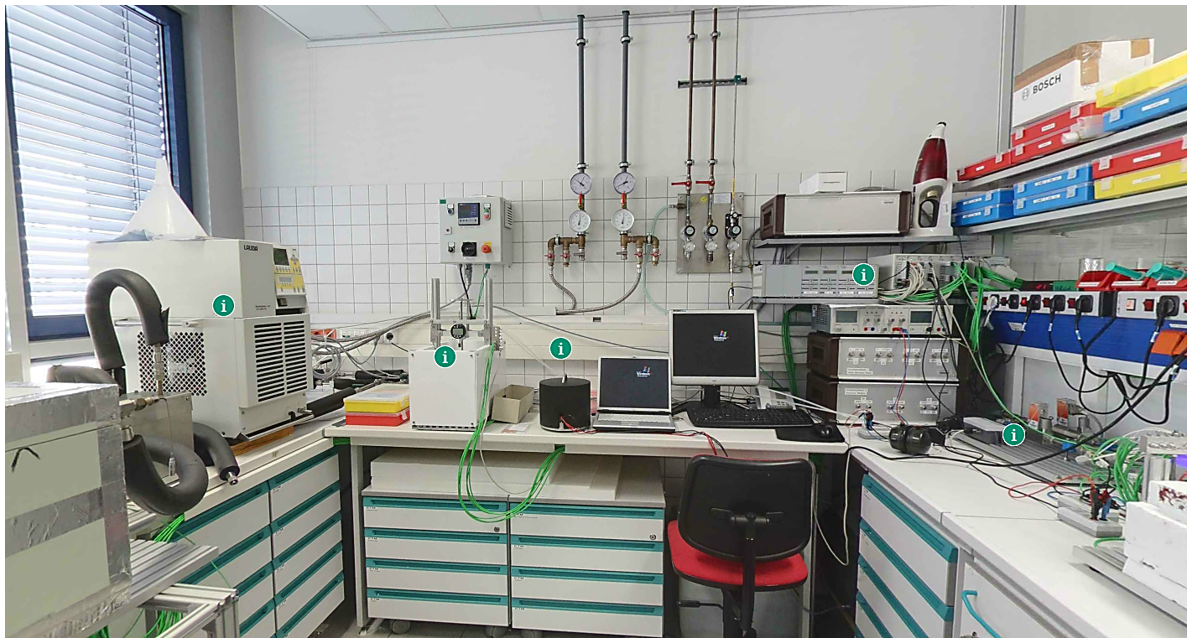View into the thermal technical laboratory at Fraunhofer IFAM Dresden (for more details have a look at our virtual institute tour) 