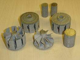 Various demonstrators manufactured by Selective Electron Beam Melting, material TiAl