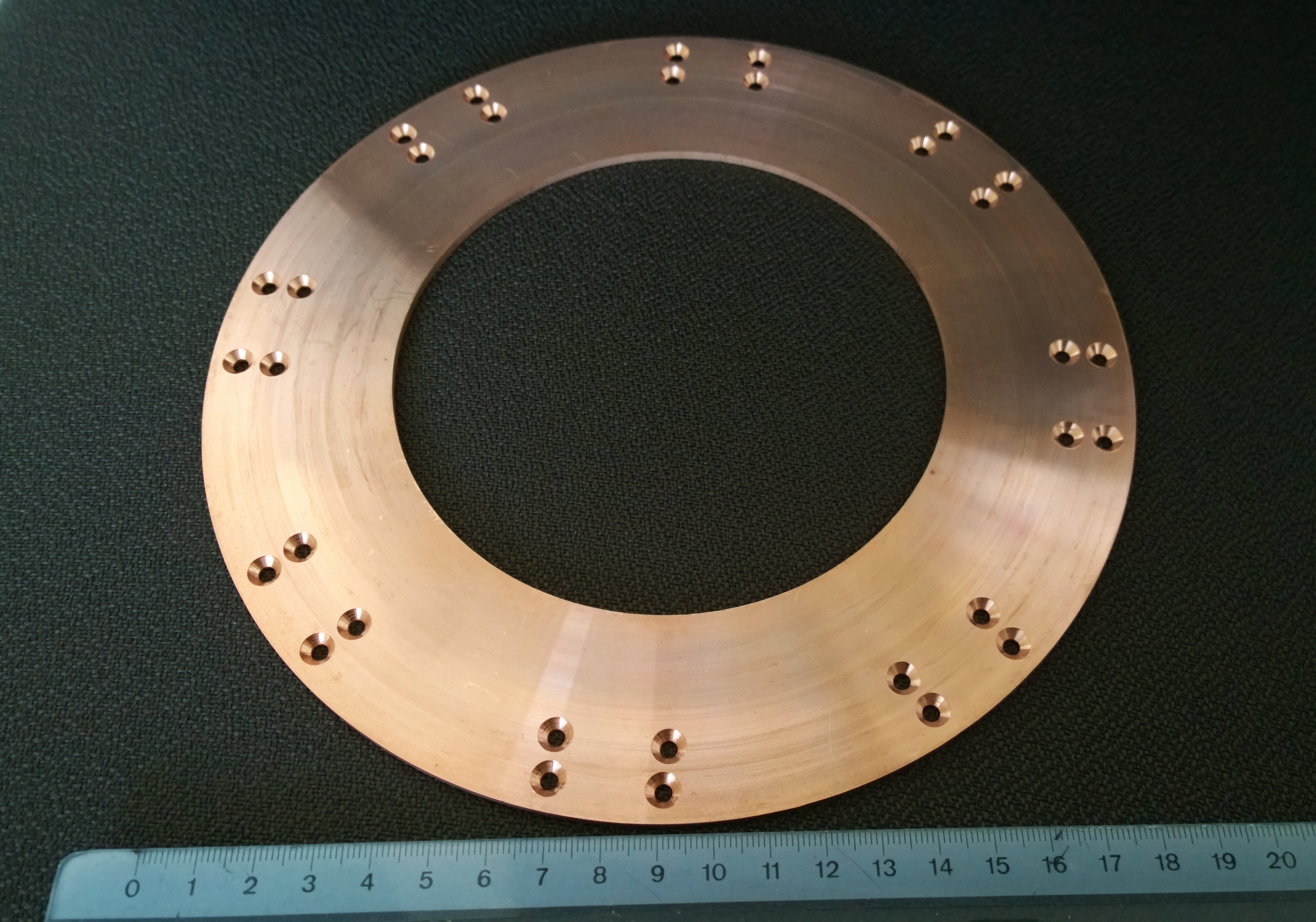 Disc of the desired interface pair with an outer diameter of 200 mm and an  inner diameter of 120 mm