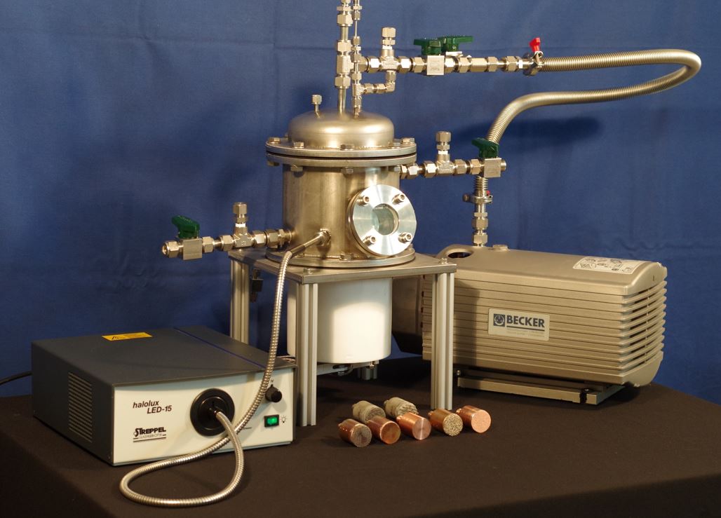 Test rig for metrological characterization of evaporator surfaces