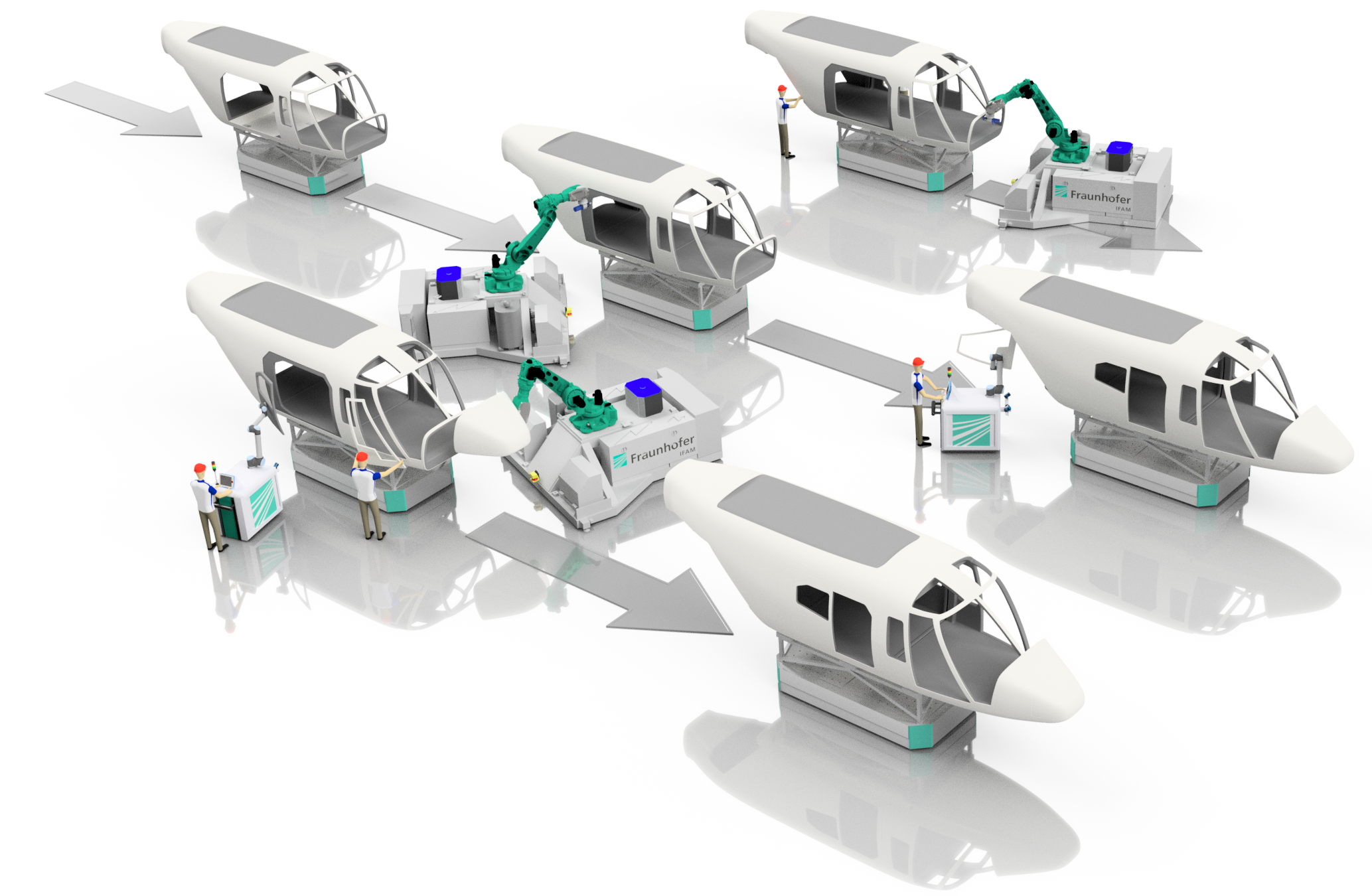Vision of futur helicopter manufacturing.