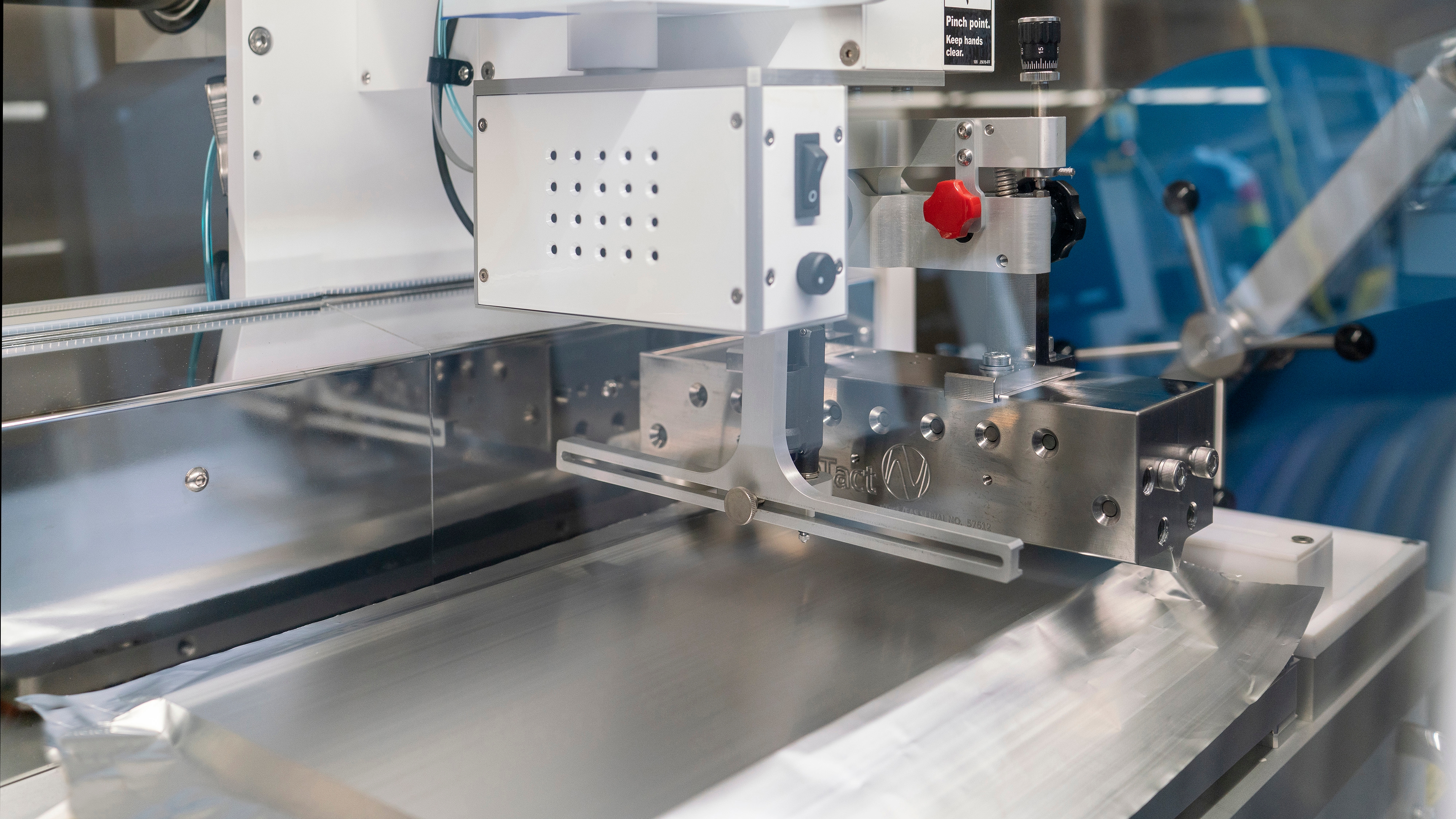Slot die coater under inert conditions.