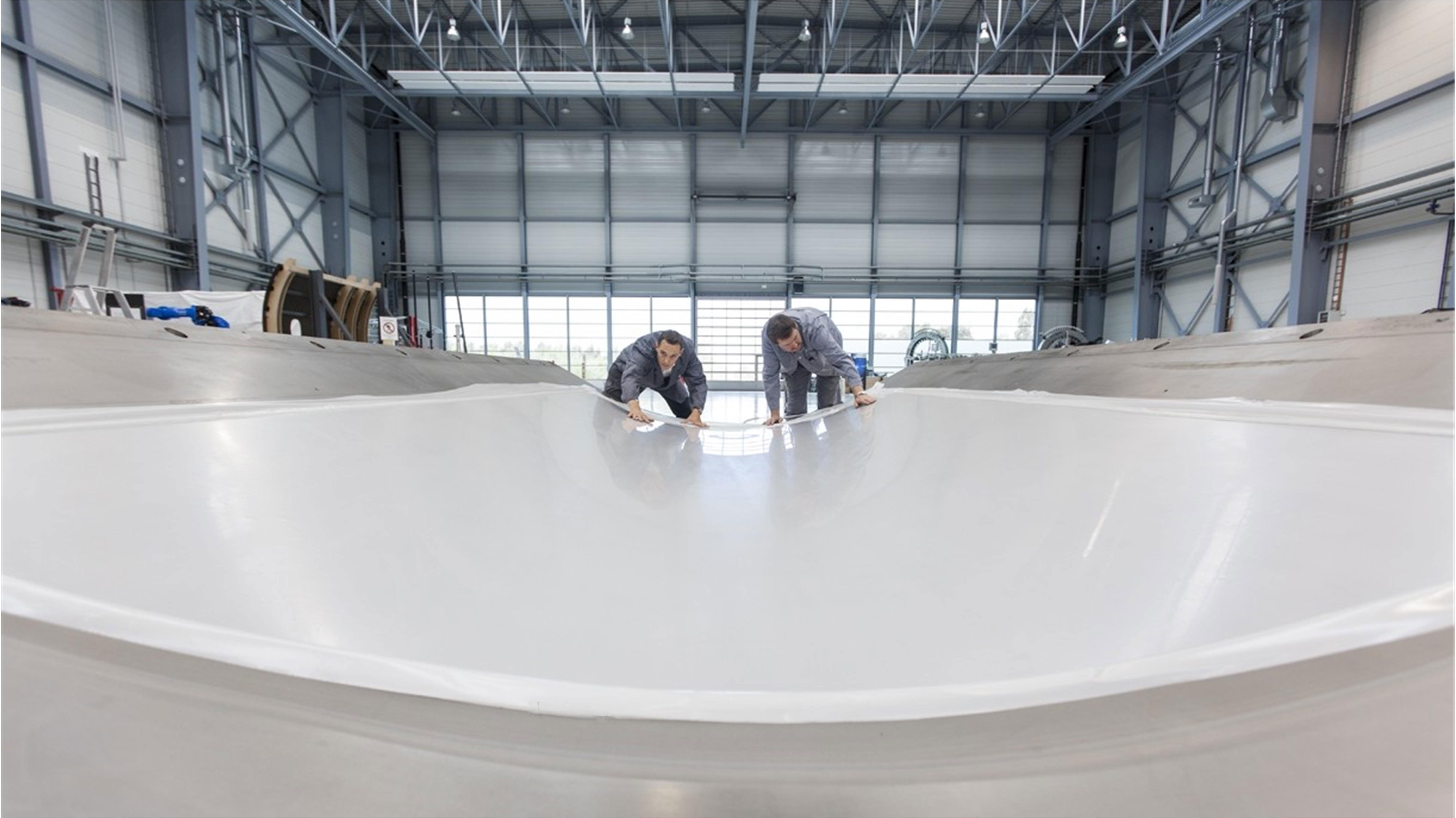 PeelPLAS® release film after thermoforming into a double-curved shape.